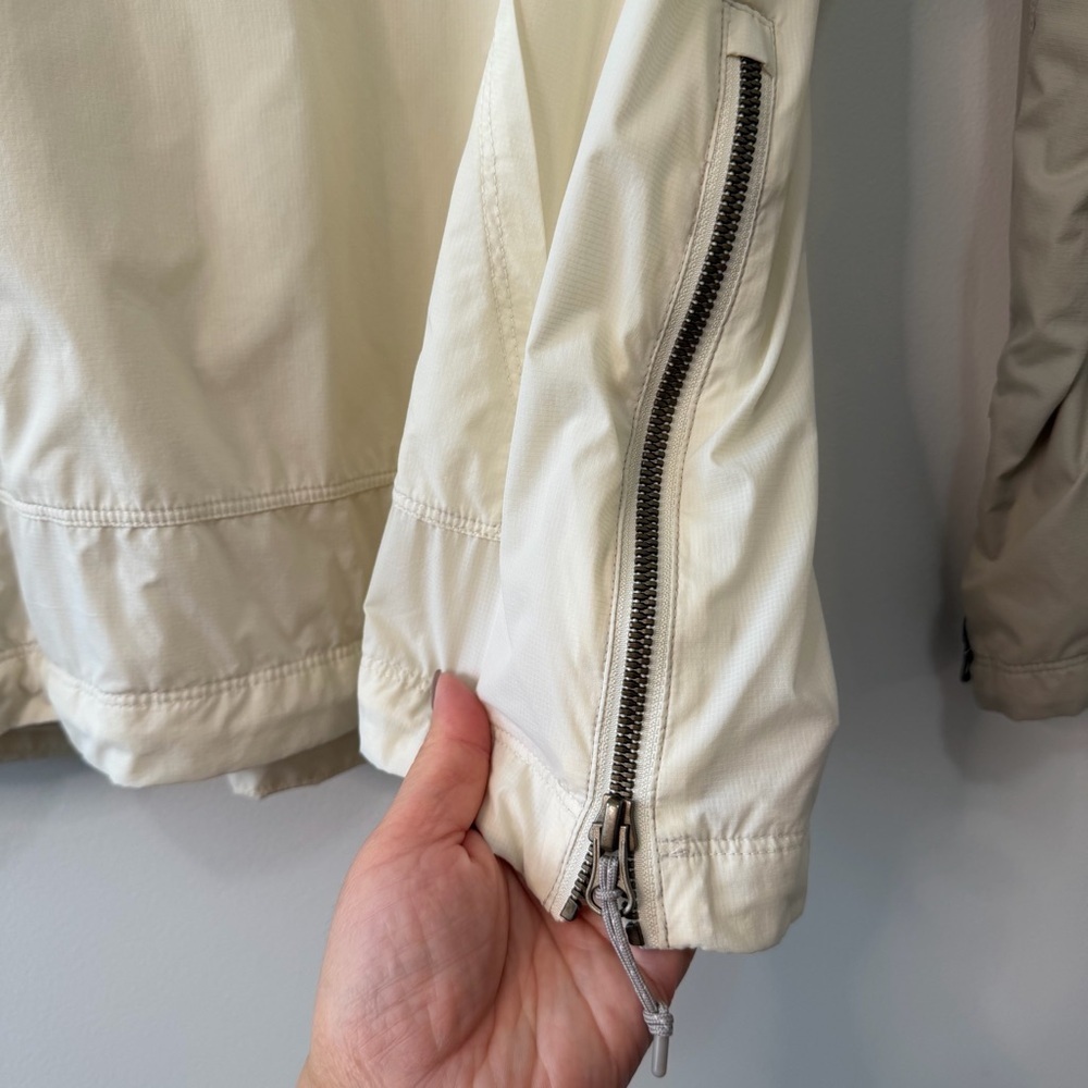 Icebreaker Affix Anorak Pullover Windbreaker Cream & Taupe Merino Wool Sz M - Picture 8 of 16